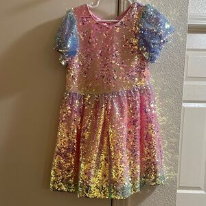 Lola + The Boys Pink and Gold Sequin Dress